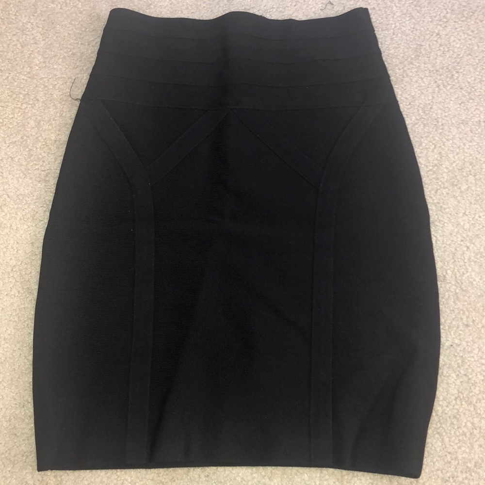 Black Bebe bandage skirt